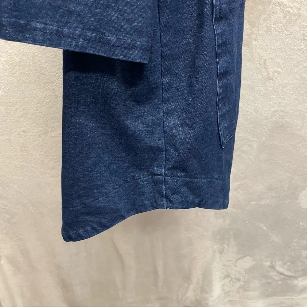 Focus casual life cowl neck tunic with front pockets blue women’s medium